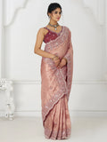 Enchanting Pink Dola Silk Sequins Wedding Saree With Blouse - Zeel Clothing