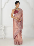 Enchanting Pink Dola Silk Sequins Wedding Saree With Blouse - Zeel Clothing