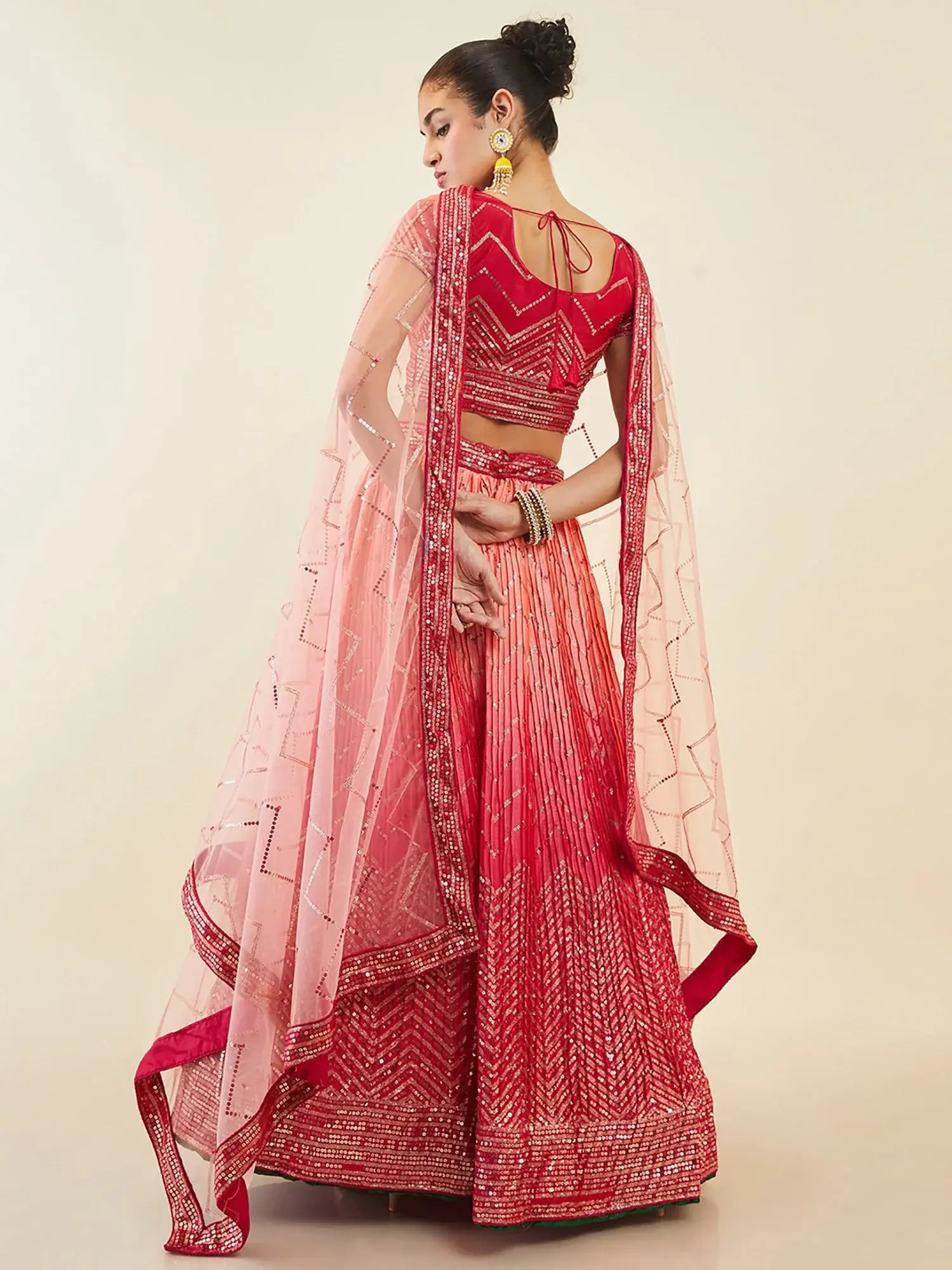 Enchanting Pink Sequins Art Silk Festival Wear Lehenga Choli - Zeel Clothing