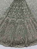 Enchanting Pista Green Sequins Net Reception Wear Lehenga Choli With Dupatta - Zeel Clothing