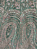 Enchanting Pista Green Sequins Net Reception Wear Lehenga Choli With Dupatta - Zeel Clothing