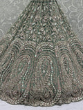 Enchanting Pista Green Sequins Net Reception Wear Lehenga Choli With Dupatta - Zeel Clothing