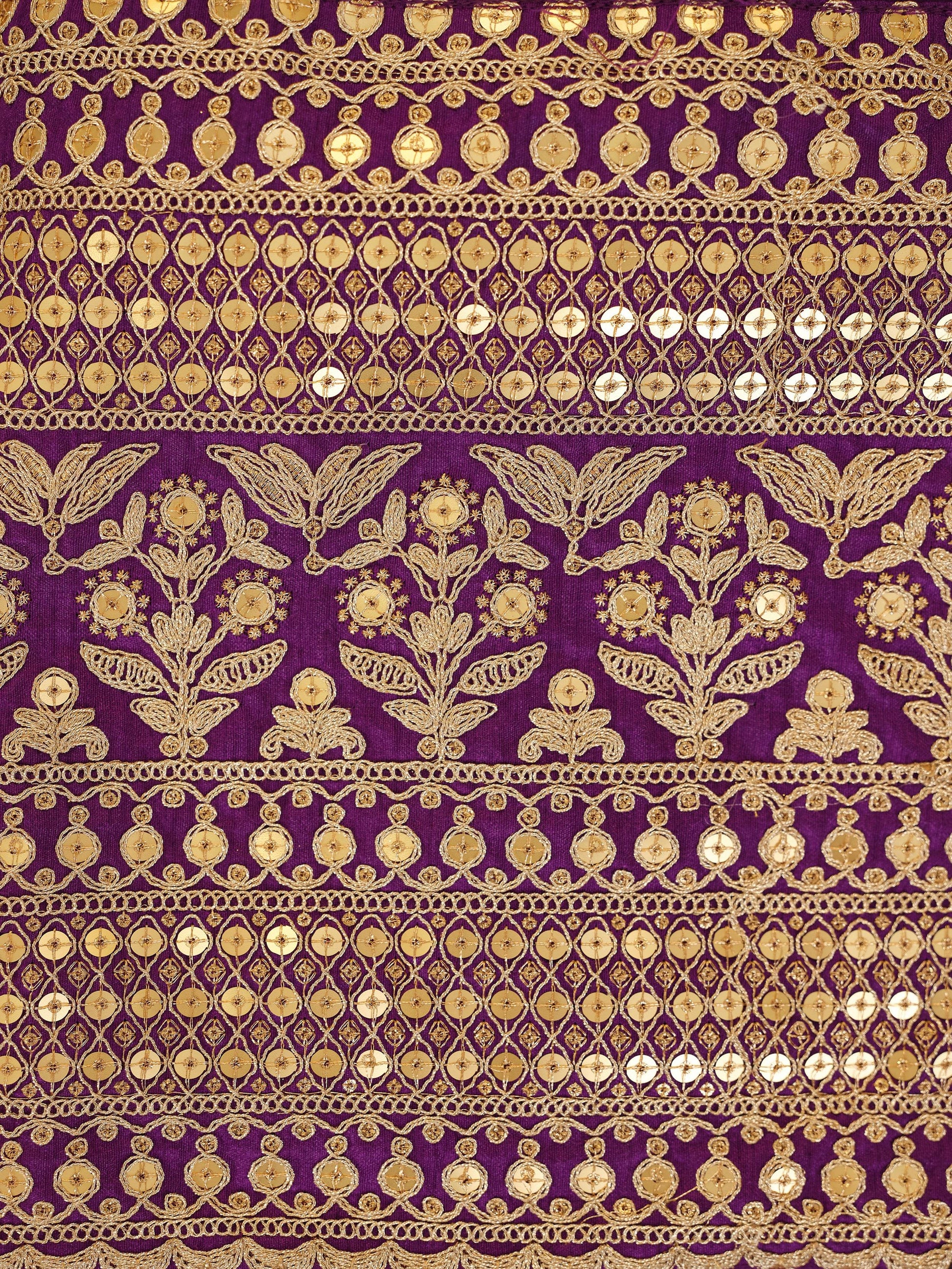 Enchanting Purple Embroidered Georgette Reception Wear Salwar Suit - Zeel Clothing