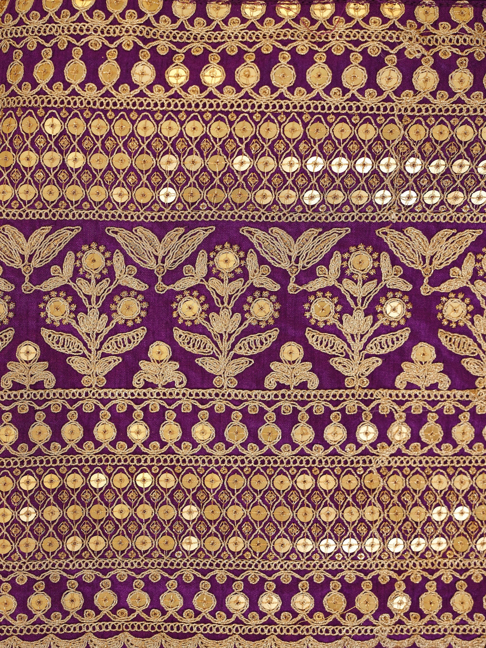 Enchanting Purple Embroidered Georgette Reception Wear Salwar Suit - Zeel Clothing