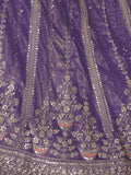 Enchanting Purple Zari Work Silk Engagement Wear Lehenga Choli - Zeel Clothing