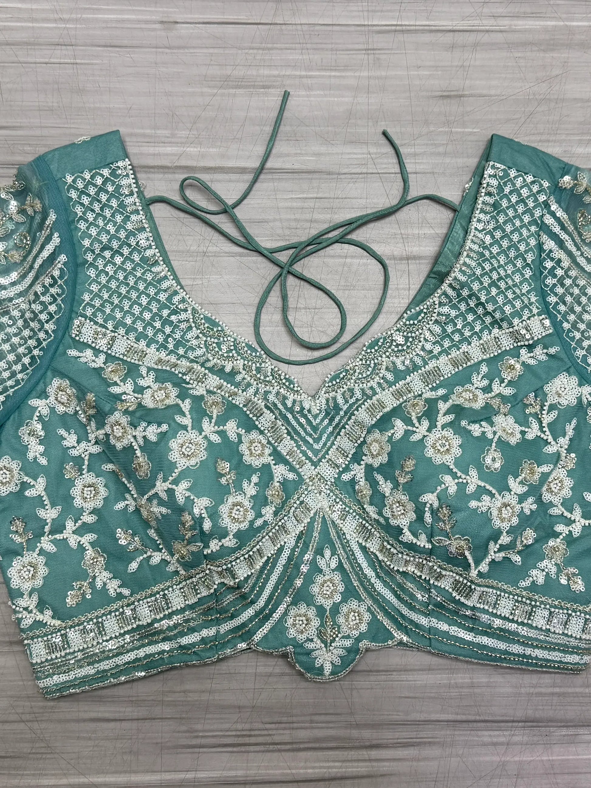 Enchanting Sky-Blue Sequins Net Reception Wear Lehenga Choli - Zeel Clothing