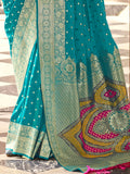 Enchanting Sky Blue Zari Weaving Silk Festival Wear Saree With Blouse - Zeel Clothing