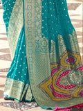 Enchanting Sky Blue Zari Weaving Silk Festival Wear Saree With Blouse - Zeel Clothing