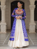 Energetic Royal Blue Cotton Festive Special Lehenga With Kutchi Patch Work Kurti - Zeel Clothing