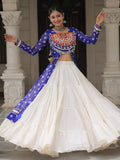 Energetic Royal Blue Cotton Festive Special Lehenga With Kutchi Patch Work Kurti - Zeel Clothing