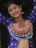 Energetic Royal Blue Cotton Festive Special Lehenga With Kutchi Patch Work Kurti - Zeel Clothing