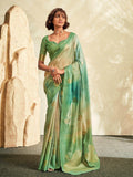 Engaging Green Thread Work Silk Traditional Saree With Blouse - Zeel Clothing