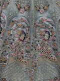 Enjoyable Aqua Blue Dori Work Net Bridesmaid Lehenga Choli - Zeel Clothing