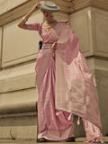 Enticing Light Coral satin Festive Wear Saree With Blouse - Zeel Clothing