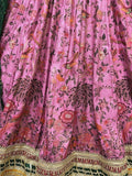 Enticing Pink Floral Printed Silk Lehenga Choli With Bandhani Dupatta - Zeel Clothing