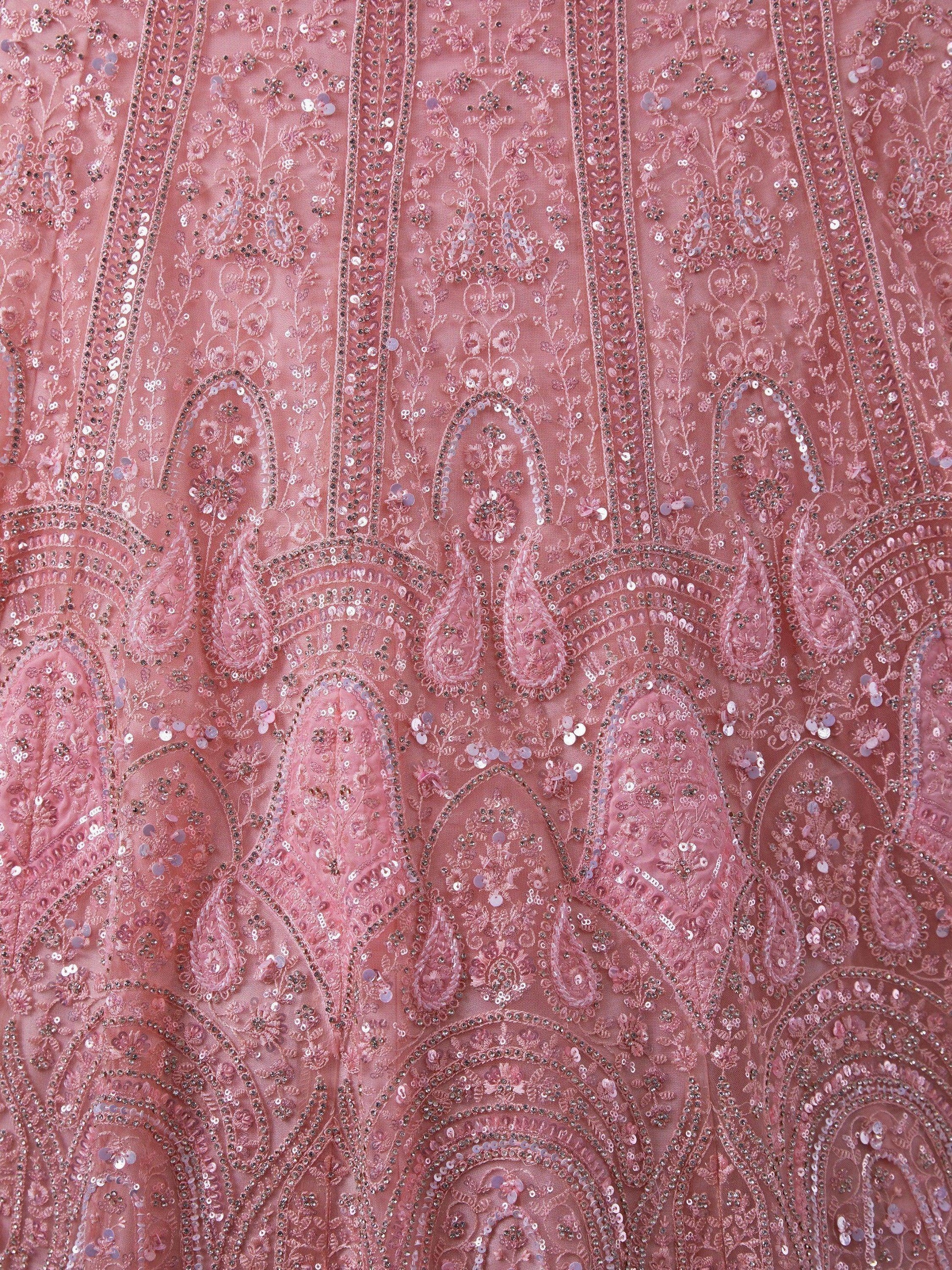 Enticing Pink Sequins Net Wedding Wear Lehenga Choli With Dupatta - Zeel Clothing