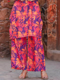 Enticing Purple Digital Printed Cotton Top Palazzo Co-Ord Set - Zeel Clothing