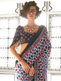 Excellent Multi-Color Digital Printed Satin Traditional Saree With Blouse - Zeel Clothing