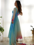 Excellent Multi-Color Georgette Event Wear Readymade Anarkali Suit - Zeel Clothing