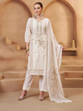 Excellent Off-White Joot Work Cotton Festive Wear Pant Suit With Dupatta - Zeel Clothing