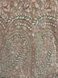Excellent Peach Zircon Work Net Wedding Wear Lehenga Choli With Dupatta - Zeel Clothing