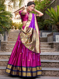Excellent Pink Jacquard Paithani Festival Wear Lehenga Choli - Zeel Clothing