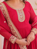 Excellent Pink Sequins Georgette Function Wear Gown With Dupatta - Zeel Clothing