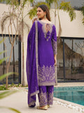 Excellent Purple Embroidered Chinon Festive Wear Palazzo Suit