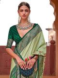 Exquisite Light Green Paithani Printed Occasion Wear Silk Saree - Zeel Clothing