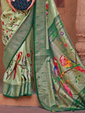 Exquisite Light Green Paithani Printed Occasion Wear Silk Saree - Zeel Clothing