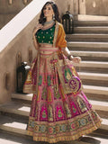 Exquisite Purple Embroidered Banarasi Silk Wedding Lehenga Choli - Zeel Clothing