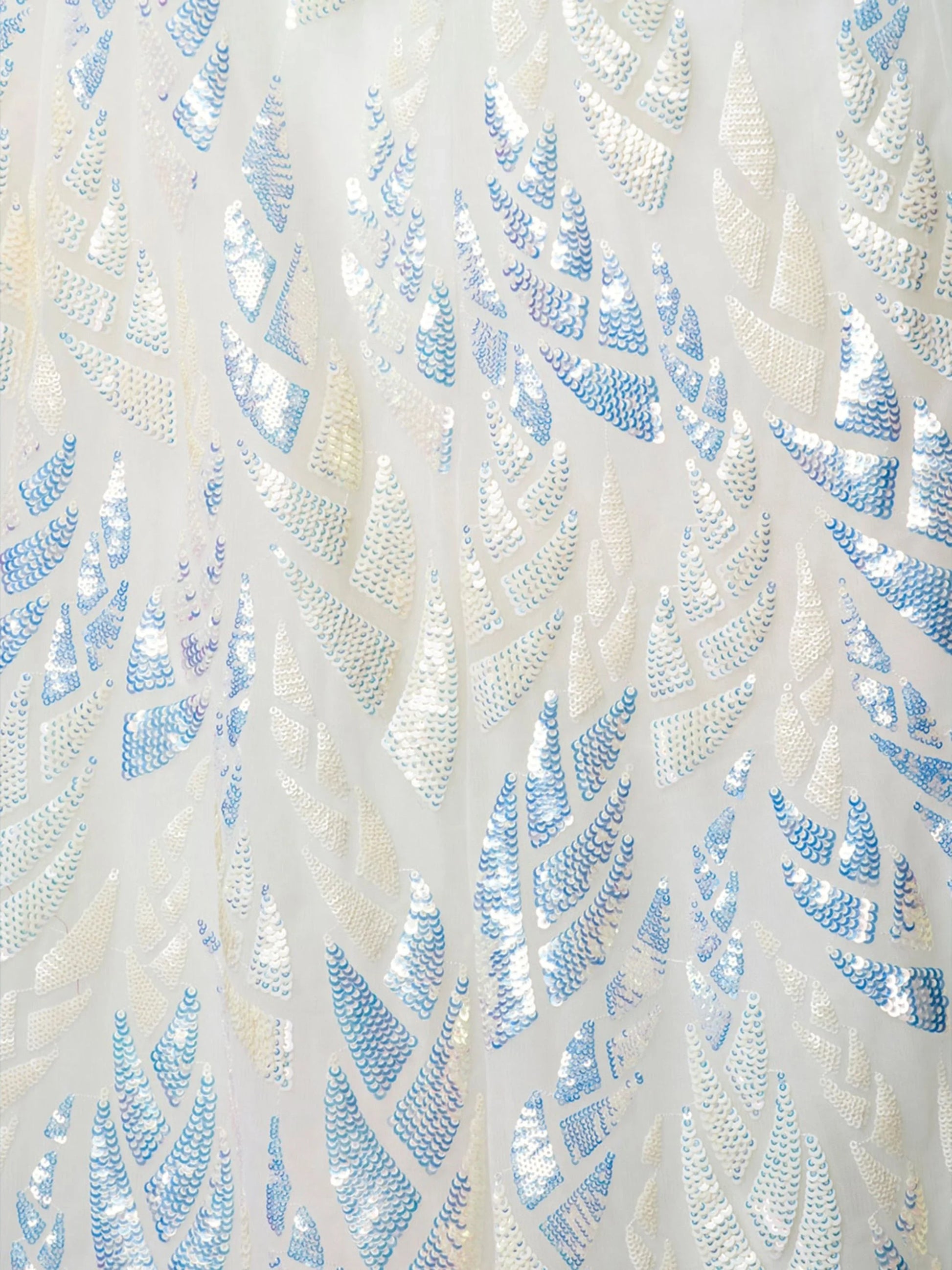 Exquisite White Sequins Net Sangeet Wear Lehenga Choli With Dupatta