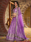 Eye Catching Lavender Silk Floral Zari Designer Lehenga Choli - Zeel Clothing