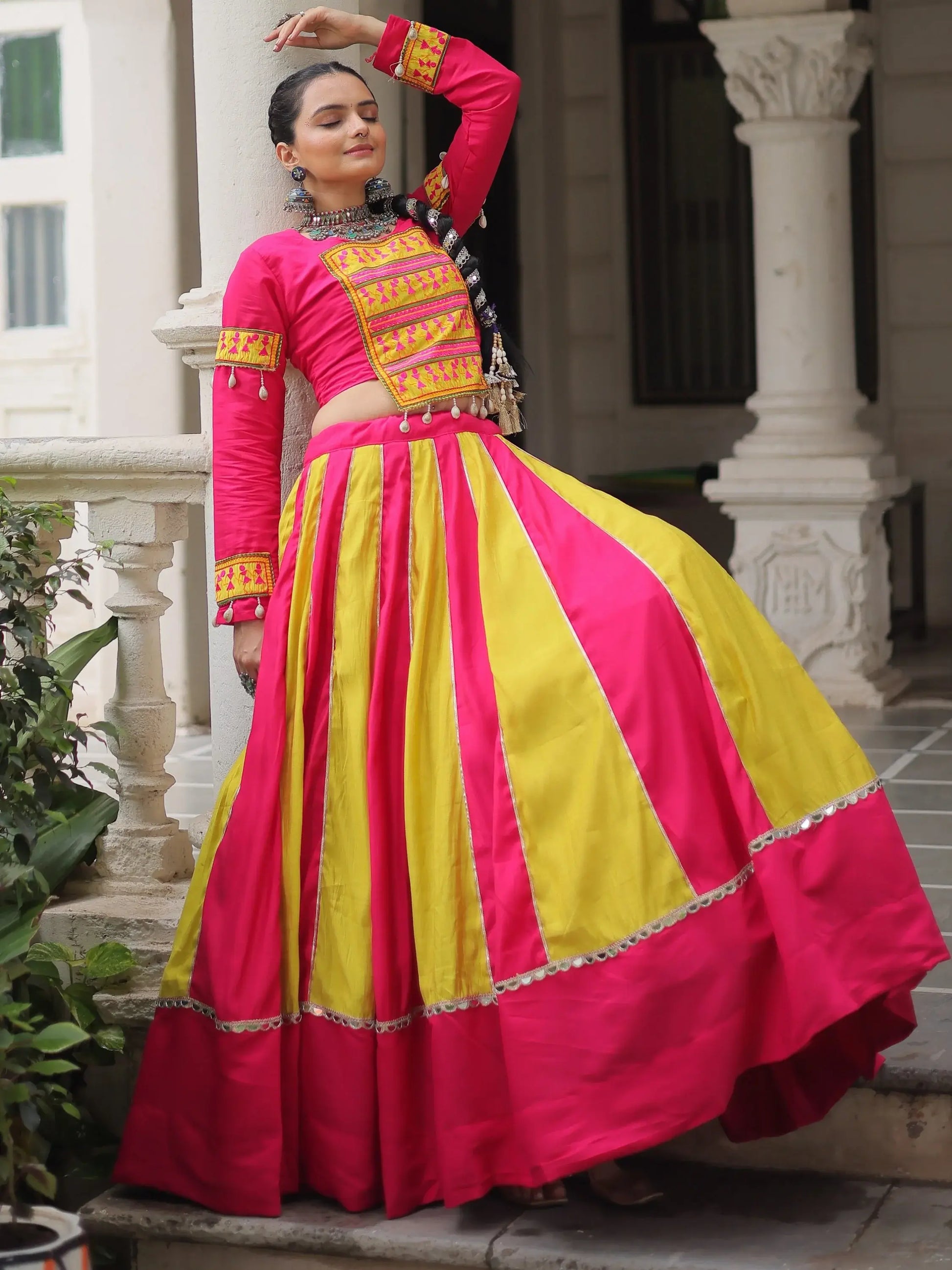 Eye-Catching Yellow Embroidered Silk Traditional Lehenga Choli - Zeel Clothing