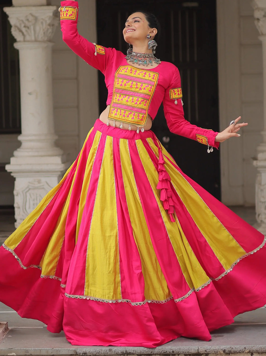 Eye-Catching Yellow Embroidered Silk Traditional Lehenga Choli - Zeel Clothing