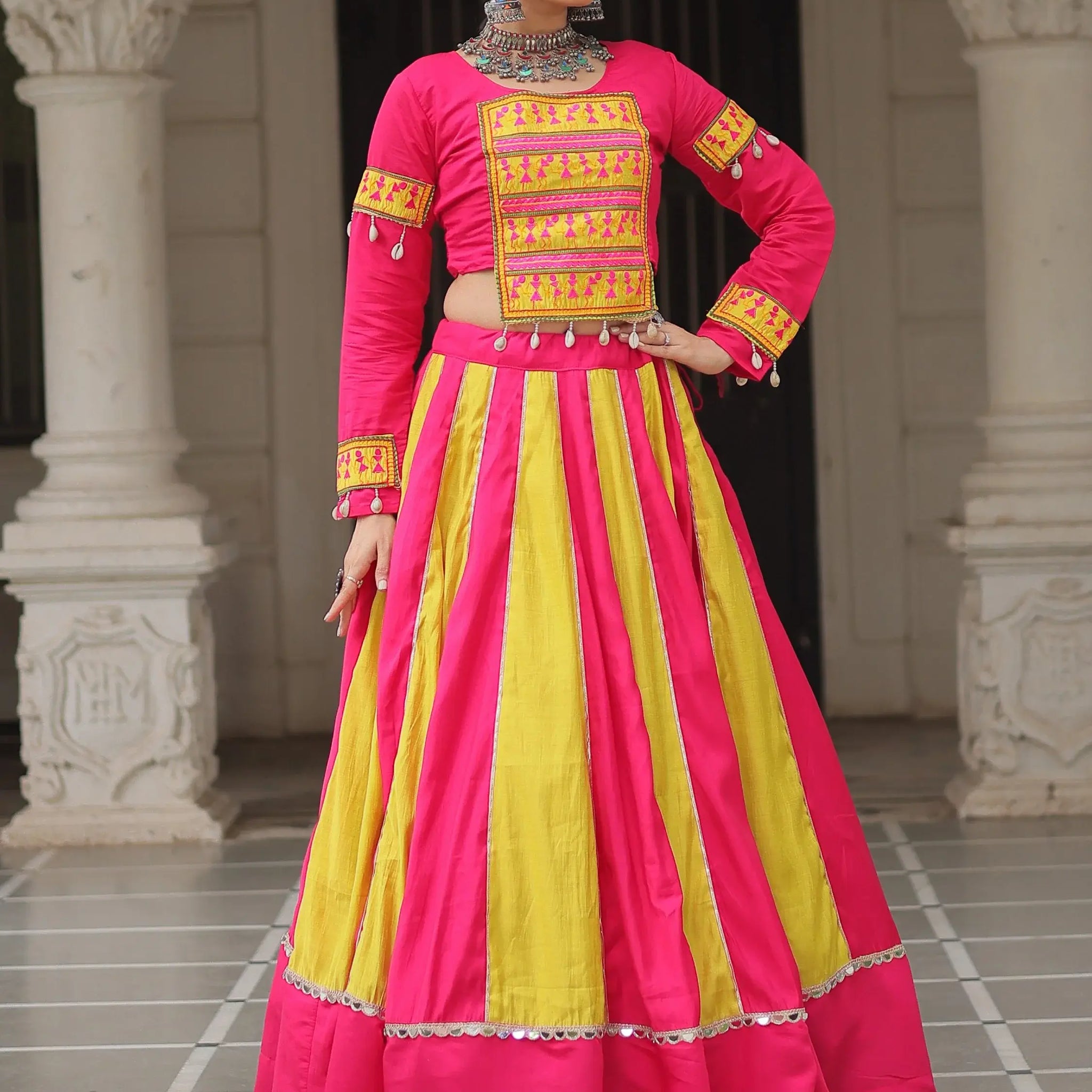 Eye-Catching Yellow Embroidered Silk Traditional Lehenga Choli - Zeel Clothing