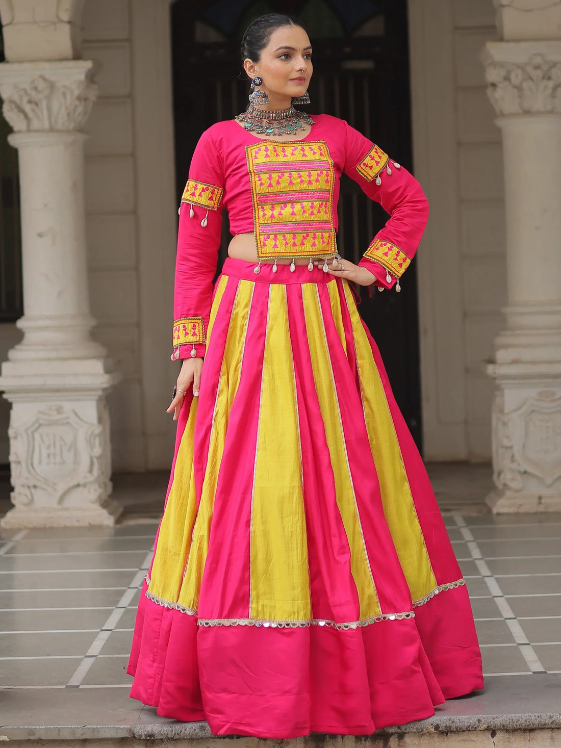 Eye-Catching Yellow Embroidered Silk Traditional Lehenga Choli - Zeel Clothing