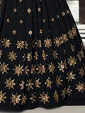 Fabulous Black Sequins Georgette Sangeet Wear Lehenga Choli - Zeel Clothing