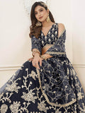 Fabulous Black Sequins Net Reception Wear Lehenga Choli With Dupatta - Zeel Clothing