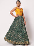 Fabulous Green Fancy Digital Printed Art Silk Lehenga Choli - Zeel Clothing