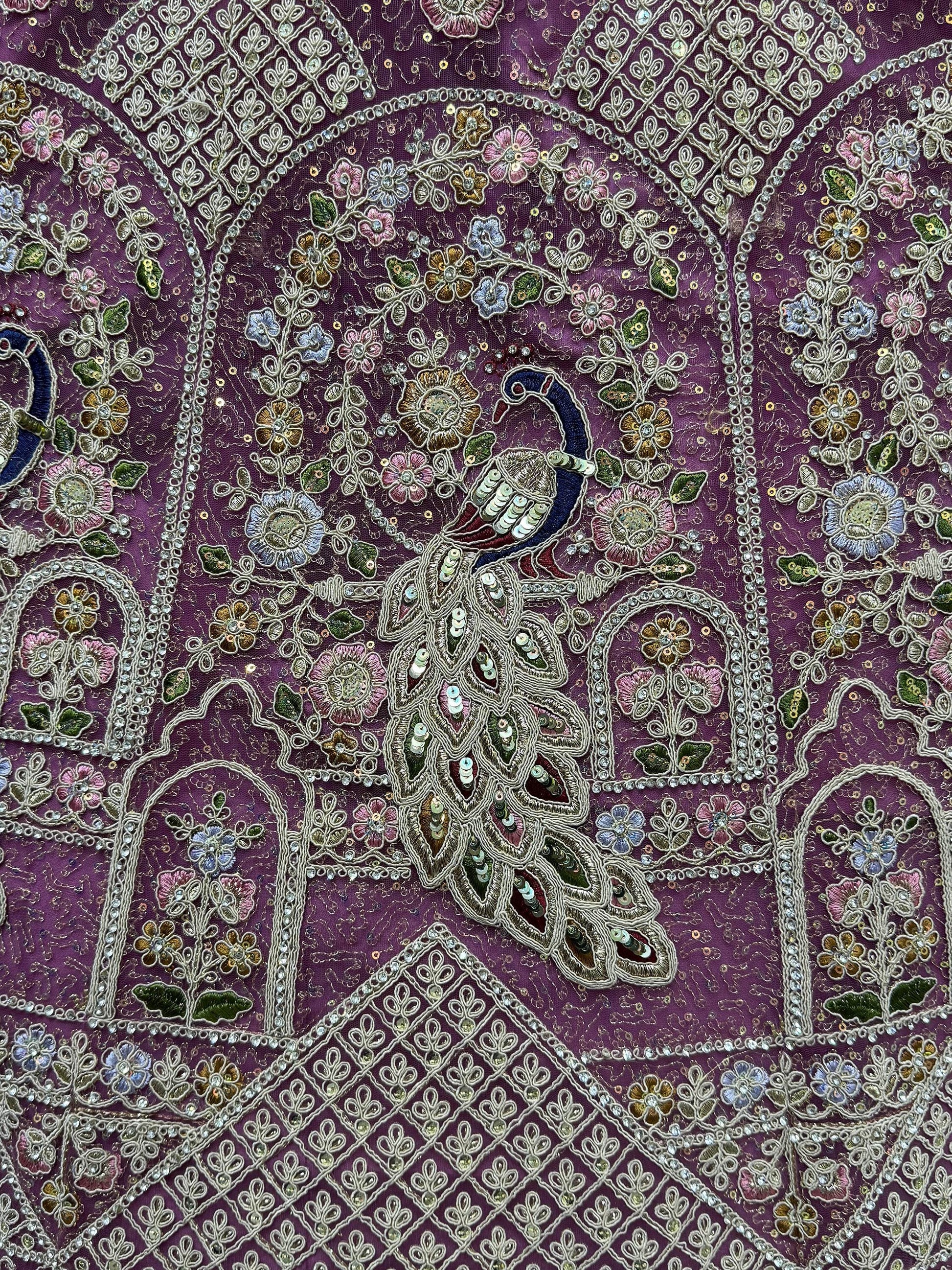 Fabulous Lavender Dori Work Net Bridesmaid Lehenga Choli With Dupatta - Zeel Clothing