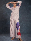 Fabulous Light Pink Digital Printed Linen Office Wear Co-Ord Set - Zeel Clothing