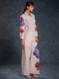 Fabulous Light Pink Digital Printed Linen Office Wear Co-Ord Set - Zeel Clothing