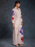 Fabulous Light Pink Digital Printed Linen Office Wear Co-Ord Set - Zeel Clothing
