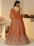 Fabulous Orange Zari Work Silk Engagement Wear Lehenga Choli - Zeel Clothing