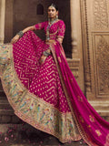 Fabulous Pink Embroidered Organza Wedding Wear Lehenga Choli - Zeel Clothing