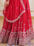 Fabulous Pink Sequins Georgette Party Wear Lehenga Choli With Dupatta - Zeel Clothing