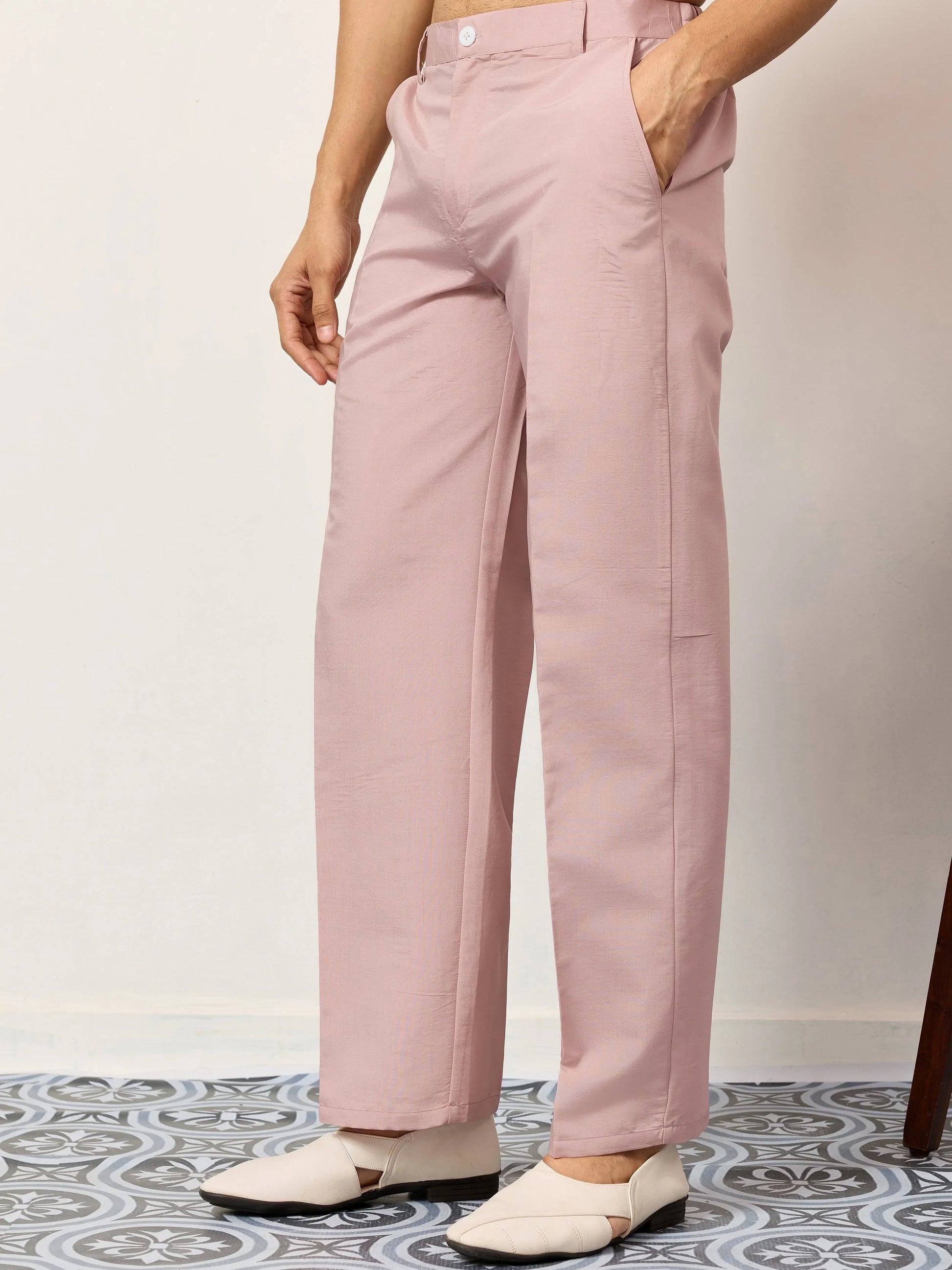 Fabulous Pink Sequins Work Viscose Silk Events Wear Men’s Kurta