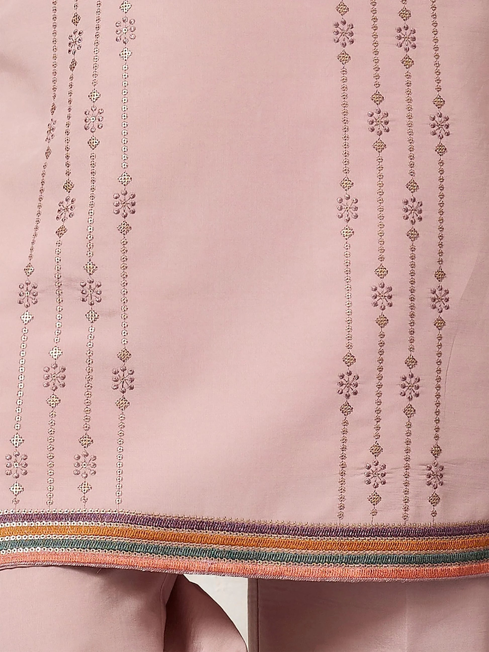 Fabulous Pink Sequins Work Viscose Silk Events Wear Men’s Kurta