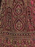 Fabulous Pink Velvet Bridal Lehenga Choli With Double Dupatta - Zeel Clothing